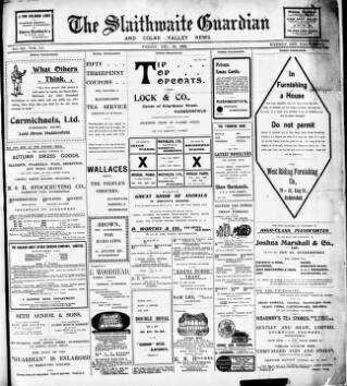 cover page of Colne Valley Guardian published on November 23, 1906