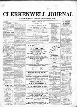 cover page of North London Record published on January 26, 1867