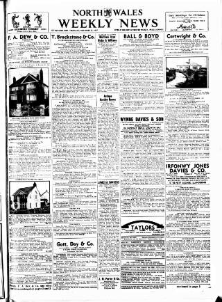 cover page of North Wales Weekly News published on November 23, 1967