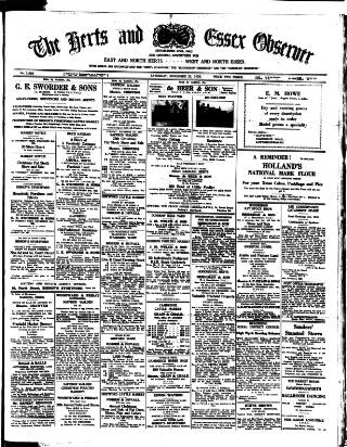 cover page of Herts and Essex Observer published on November 23, 1935