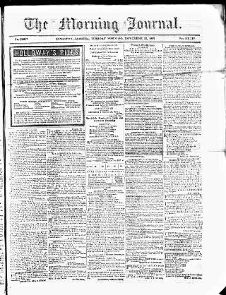 cover page of Morning Journal (Kingston) published on November 23, 1869