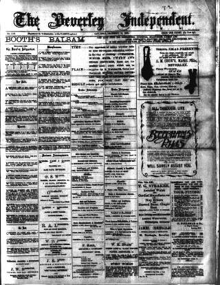 cover page of Beverley Independent published on December 25, 1909