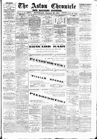 cover page of Birmingham & Aston Chronicle published on January 26, 1878