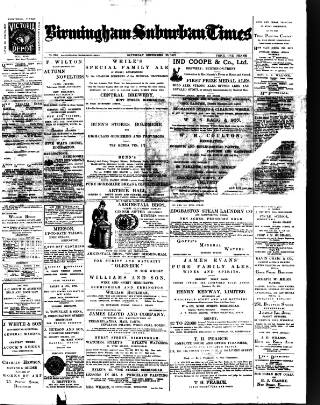 cover page of Birmingham Suburban Times published on December 25, 1897