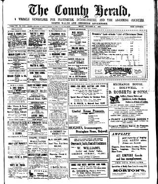 cover page of Flintshire County Herald published on December 25, 1925