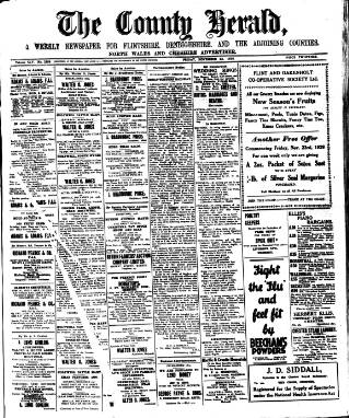 cover page of Flintshire County Herald published on November 23, 1928