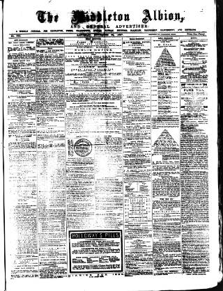 cover page of Middleton Albion published on November 23, 1867