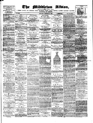 cover page of Middleton Albion published on December 25, 1880