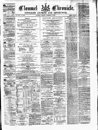 cover page of Clonmel Chronicle published on November 23, 1872