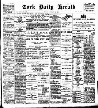 cover page of Cork Daily Herald published on January 26, 1900