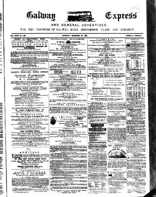 cover page of Galway Express published on December 25, 1886