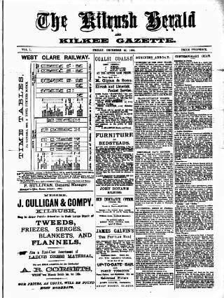 cover page of Kilrush Herald and Kilkee Gazette published on December 25, 1903