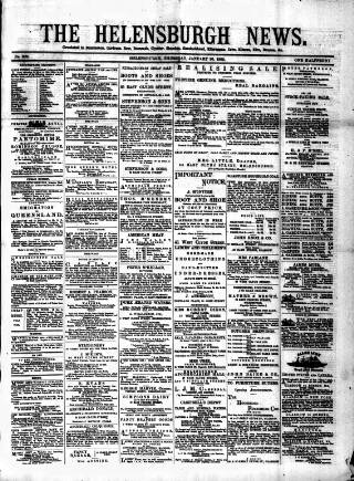 cover page of Helensburgh News published on January 26, 1882