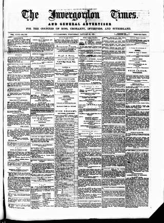 cover page of Invergordon Times and General Advertiser published on January 26, 1881