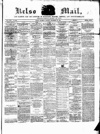 cover page of Kelso Mail published on December 25, 1869