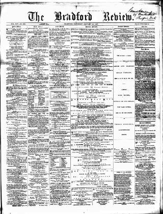 cover page of Bradford Review published on January 26, 1867