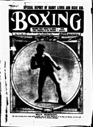 cover page of Boxing published on January 27, 1912