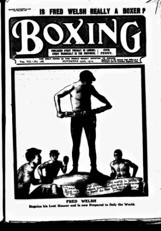 cover page of Boxing published on November 23, 1912