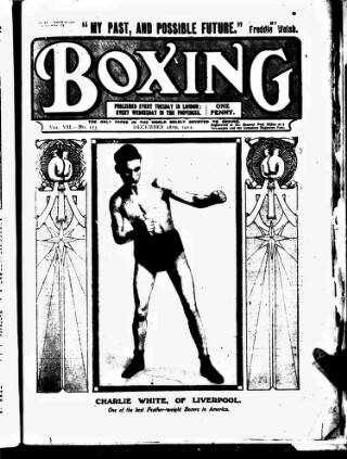 cover page of Boxing published on December 28, 1912