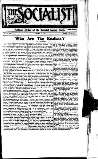 cover page of Socialist (Edinburgh) published on November 17, 1921