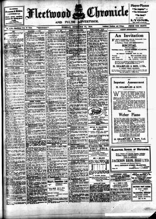 cover page of Fleetwood Chronicle published on November 23, 1915