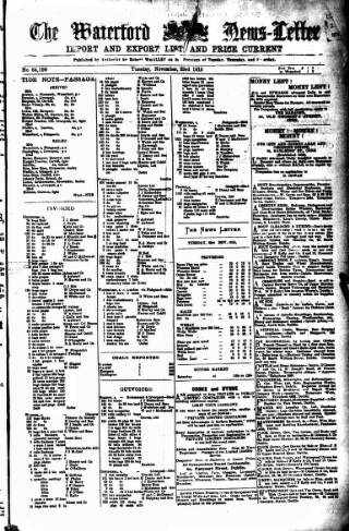 cover page of Waterford News Letter published on November 23, 1915