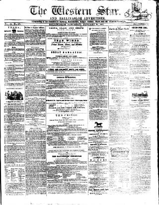 cover page of Western Star and Ballinasloe Advertiser published on January 26, 1861