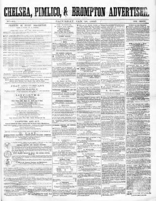 cover page of Chelsea & Pimlico Advertiser published on January 26, 1861