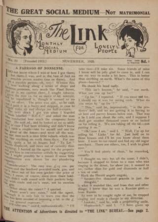 cover page of Link published on November 1, 1920