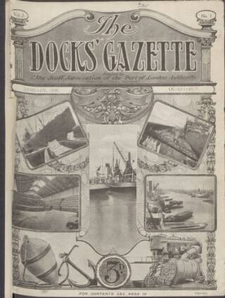 cover page of Docks' Gazette published on January 1, 1920