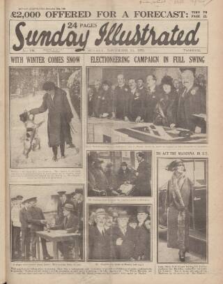 cover page of Sunday Illustrated published on November 25, 1923