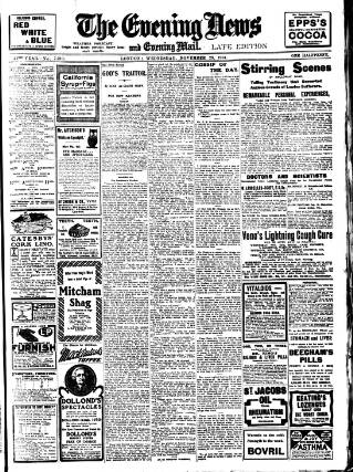 cover page of Evening News (London) published on November 23, 1904