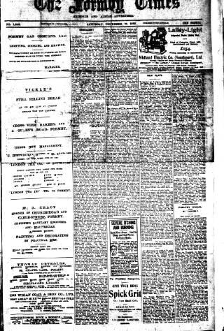 cover page of Formby Times published on December 25, 1920