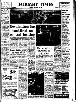 cover page of Formby Times published on November 23, 1967