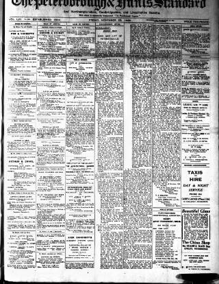 cover page of Peterborough Standard published on November 23, 1928