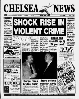 cover page of Chelsea News and General Advertiser published on January 26, 1989