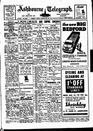 cover page of Ashbourne Telegraph published on January 26, 1951