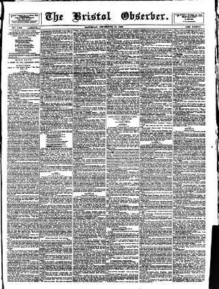 cover page of Bristol Observer published on December 25, 1886