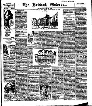 cover page of Bristol Observer published on January 26, 1889