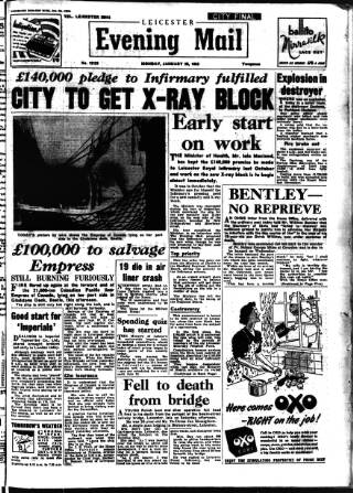 cover page of Leicester Evening Mail published on January 26, 1953