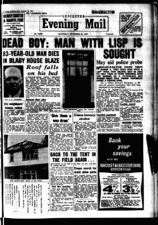 cover page of Leicester Evening Mail published on November 23, 1957