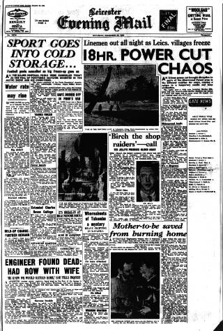 cover page of Leicester Evening Mail published on December 29, 1962