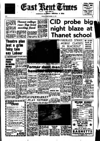 cover page of East Kent Times and Mail published on November 23, 1973