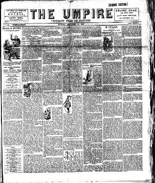 cover page of Empire News & The Umpire published on December 25, 1892