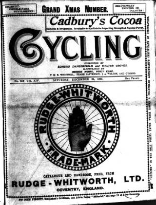 cover page of Cycling published on December 25, 1897