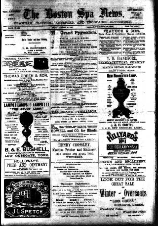 cover page of Boston Spa News published on January 26, 1900