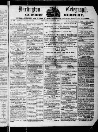 cover page of Darlington Telegraph published on January 26, 1861