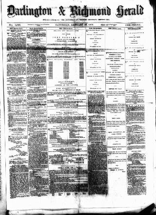 cover page of Darlington & Richmond Herald published on January 26, 1878