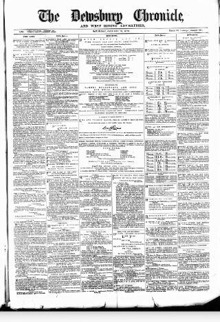 cover page of Dewsbury Chronicle and West Riding Advertiser published on January 26, 1878