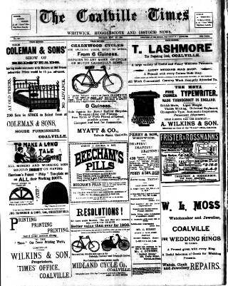 cover page of Coalville Times published on November 23, 1906